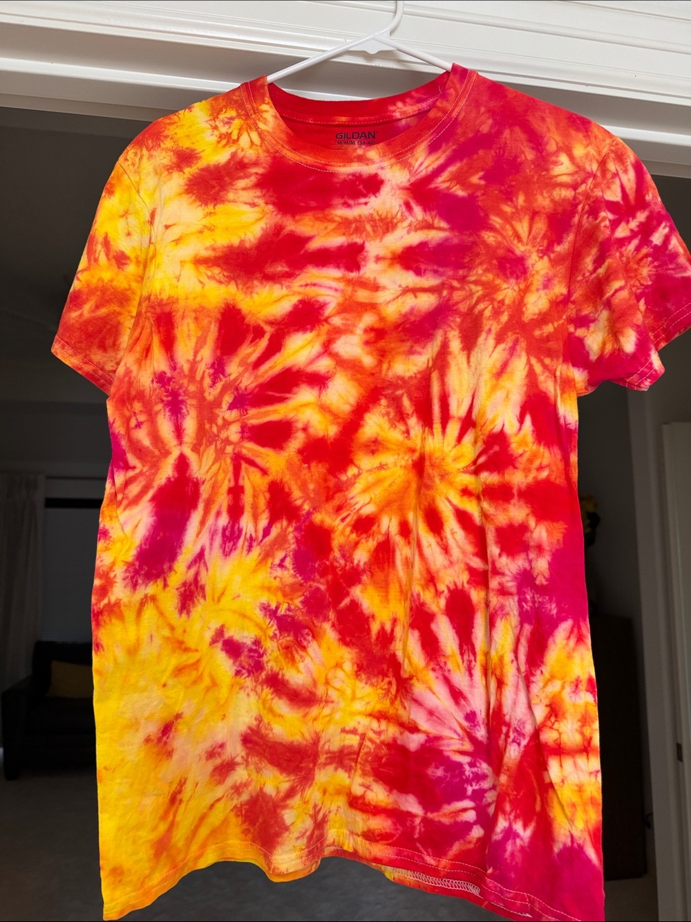 Gildan Kids Tie-Dye Short Sleeve Tee - Red, Yellow